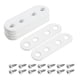 thumbnail image 1 of Uxcell paquete de 10 soportes rectos planos, placa de refuerzo de hierro de 55x5mm para reparación de muebles de madera, blanco, 1 of 5