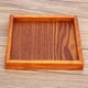 thumbnail image 5 of Bandeja cuadrada portátil pequeña de madera maciza para servir té, café, aperitivos y comidas (18 x 18 x 2), 5 of 8