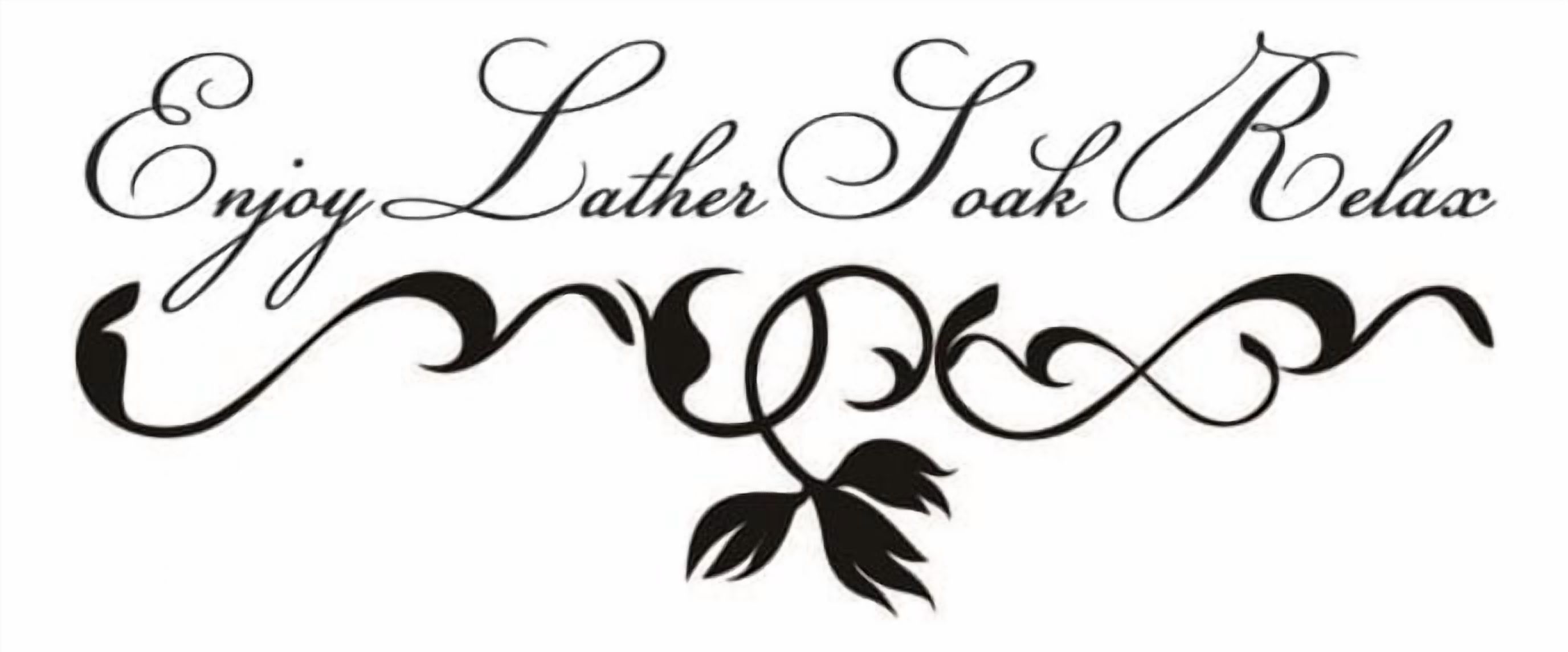 Rienda Libre Graphics - Decomural Enjoy Lather Soak Relax Bathroom Ws-40802