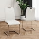 thumbnail image 2 of Modern Dining Chairs with Faux Leather Padded Seat Dining Living Room Chairs Upholstered Chair with Chrome Metal Legs Design for Kitchen, Living, Bedroom, Dining Room Side Chairs Set of 2, 2 of 3