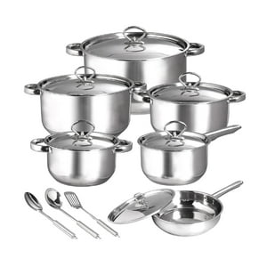 Bfresh - Juego De Ollas Cocina 15 Piezas Acero Inoxidable Antiadherente