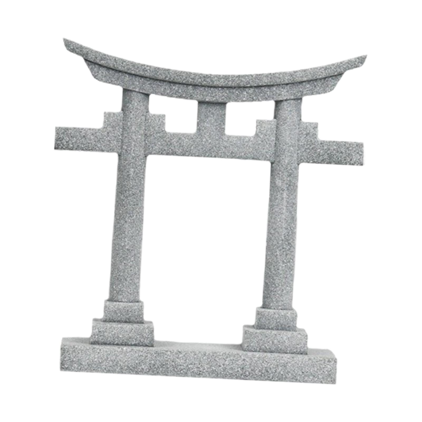 Ioensy - Figura De Santuario De Puerta Torii Japonesa, Ornamento De Paisaje Para Decoración De Acuario, 7,1X2,3X8,3 Cm