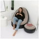 thumbnail image 4 of Tumbona Inflable Sofa Inflable Con Reposa Pies Portatil Gris, 4 of 8