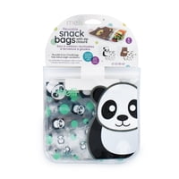 Melii - Pack De 4 Bolsas Reutilizables Para Snacks Panda-Oso