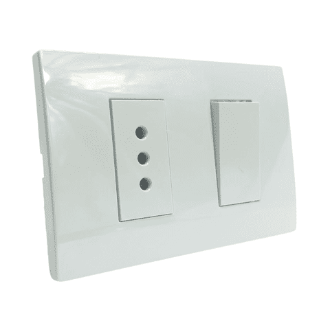 Interruptor + Enchufe 10A 250Vfenix Embutido 2 En 1 Plastico