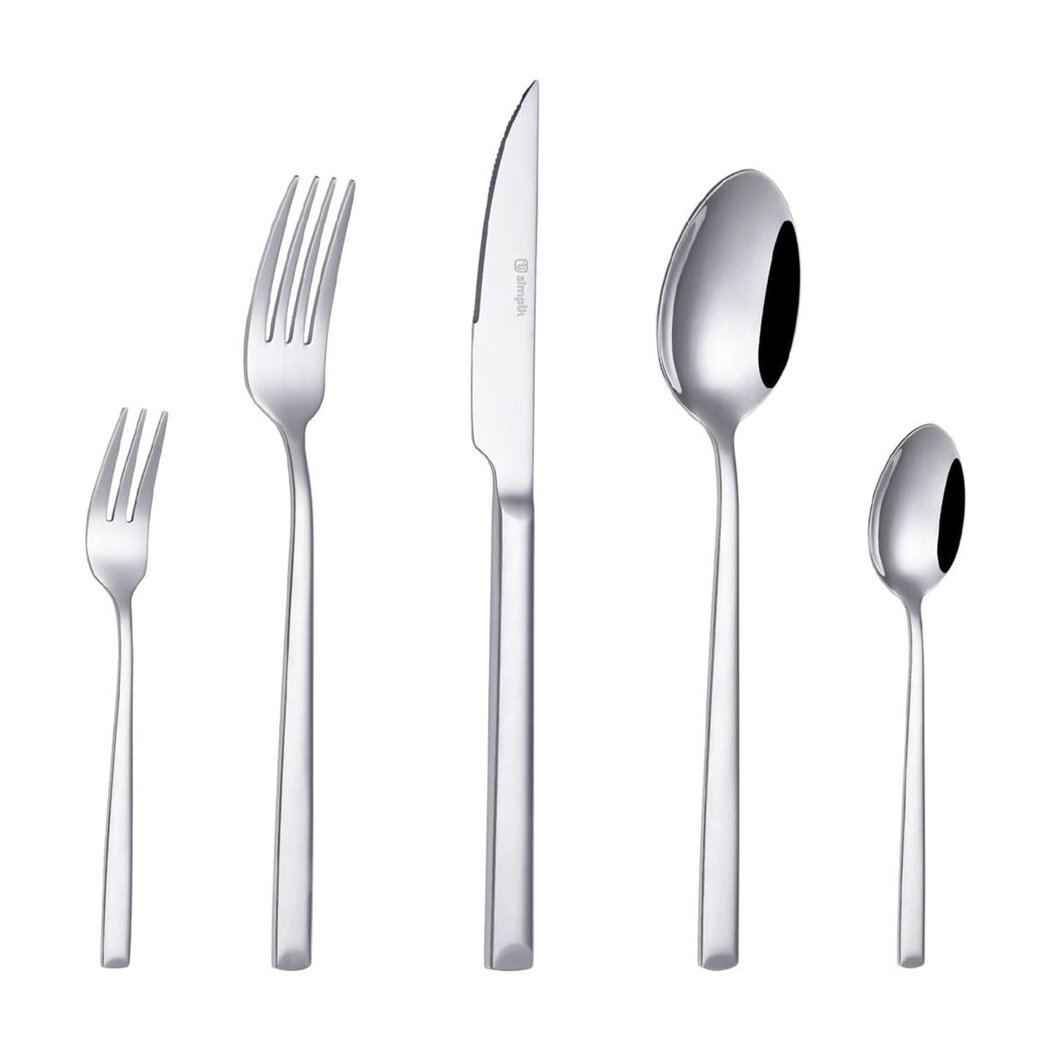 Simplit - Set De Cuchillería 30 Pcs Cubiertos Acero Inoxidable Sicilia