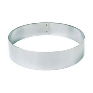 Imahe - Molde Redondo Acero Inox 10 Cm X 3.5 Cm. X 0.9 Mm