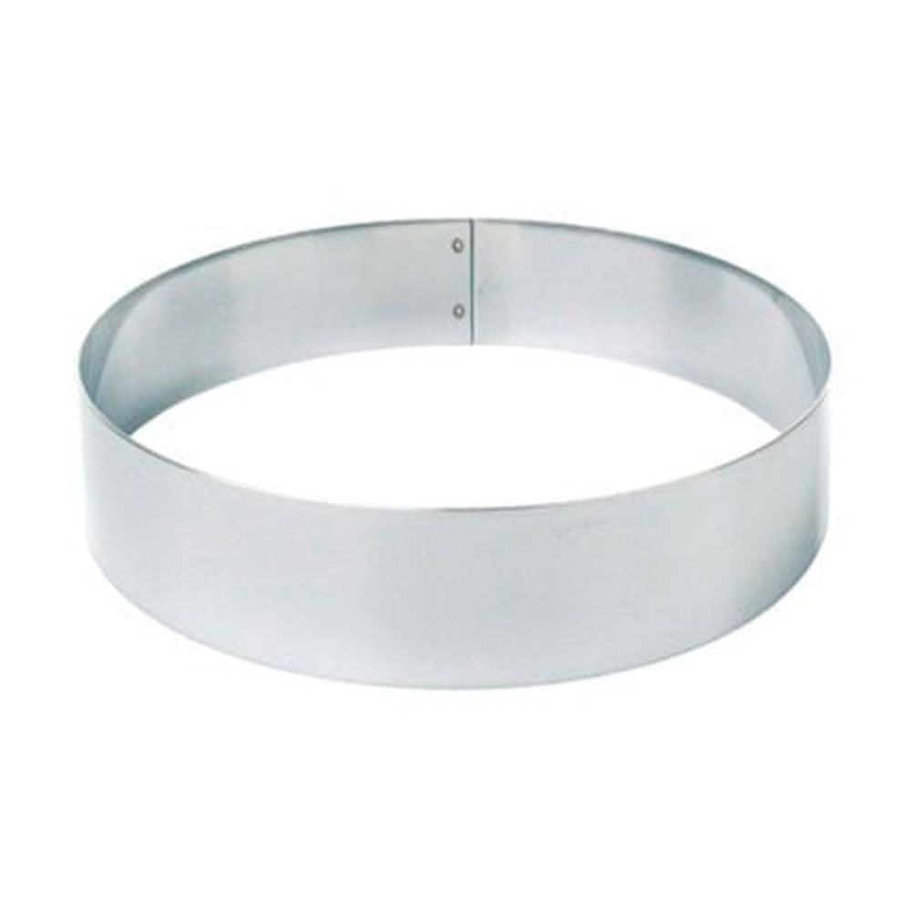 Imahe - Molde Redondo Acero Inox 10 Cm X 3.5 Cm. X 0.9 Mm