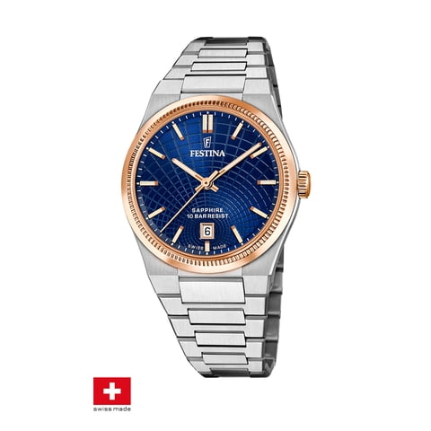 Reloj F20065/2 Festina Swiss Azul Hombre Rive Collection