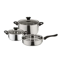 Fantuzzi - Batería De Cocina De Acero Inoxidable 5 Piezas Corazza Plateado