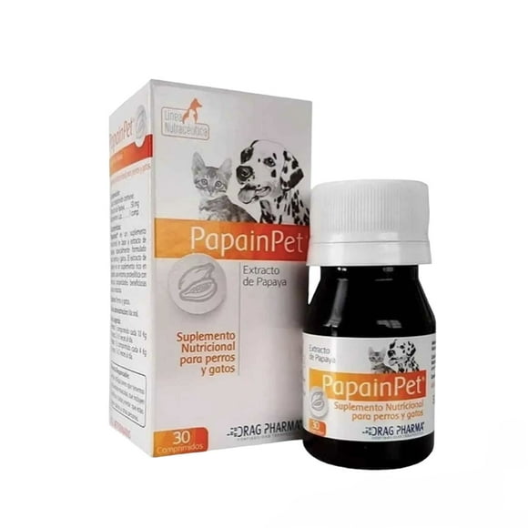 PapainPet Suplemento Para Perros Y Gatos 30 Comprimidos