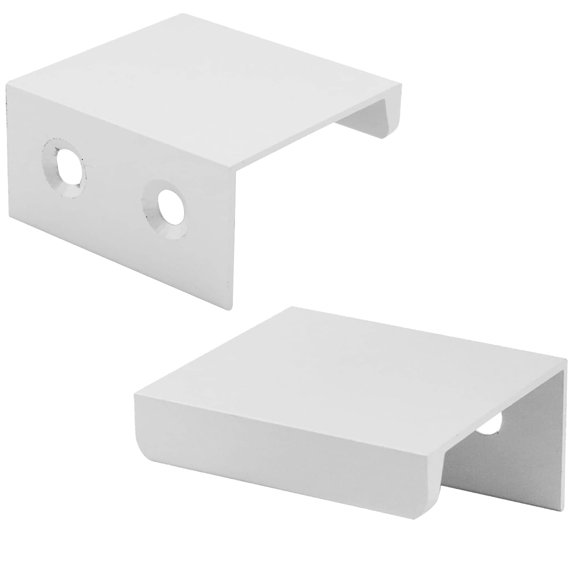 Tiradores de dedo LC LICTOP 10 piezas de aluminio plateado de 3,5 cm