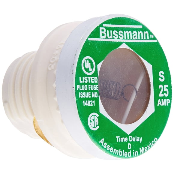 Enchufe Fustat 25 A tipo S de Buss, paquete de 4