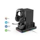 thumbnail image 2 of Base de ventilador con soporte de carga para Xbox Serie X/S, luces RGB y gancho para auriculares Accesorios-Negro, 2 of 7