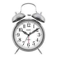 Reloj Despertador Sharp Twin Bell, Alarma Fuerte, Funciona Con Pilas