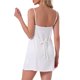 thumbnail image 3 of INSPIRE CHIC Camisón de Satén para Mujer Elegante con Cuello de Capucha Mini Camisa de Dormir con Tirantes Ajustables y Cinturón S Blanco, 3 of 5