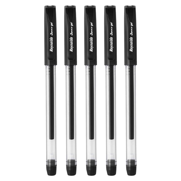 Bolígrafos de gel Reynolds Jiffy con punta de aguja, 0,5 mm, tinta negra, 40 unidades