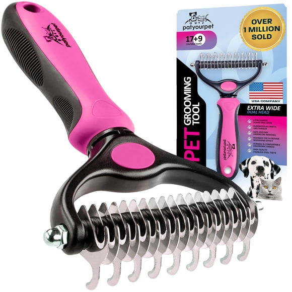 Cepillo para perros Pat Your Pet, peine desenredante de doble cara