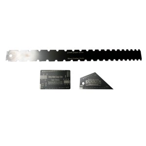 Bothyi - 3 Piezas De Cuello De Guitarra Con Muescas Regla Recta Traste De Acero Inoxidable Rocker