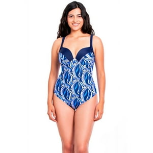 Samia - Traje De Baño De Una Pieza Estampado Morado S