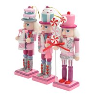 Bothyi - 3 Piezas De Cascanueces De Madera, Decoración Tradicional Navideña, Recuerdo De Fiesta