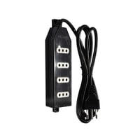 Macrotel - Zapatilla Alargador 1.5Mt 4 Entradas Negro