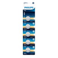 Pack 5 Pilas Cr2025 3V Tipo Botón Litio Philips