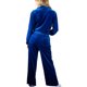 thumbnail image 3 of Jess de Meiko Conjuntos de Ropa para Mujer Chaqueta con Cremallera de Manga Larga con Pantalones 2 Piezas Conjunto de Chándal de Velour S Azul Real, 3 of 6
