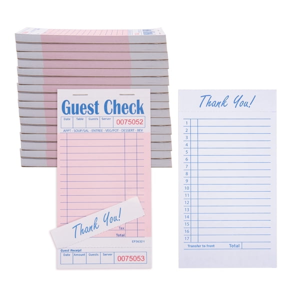 Guest Check Bads DGBDPACK EP-3632-1 (20 blocs), 1000 hojas