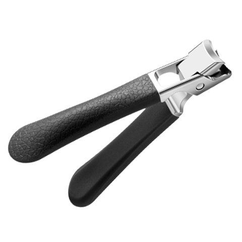 Ioensy - Cortaúñas De Acero Inoxidable De 13 Mm De Ancho Con Apertura De Mandíbula Para Pedicura, Color Negro