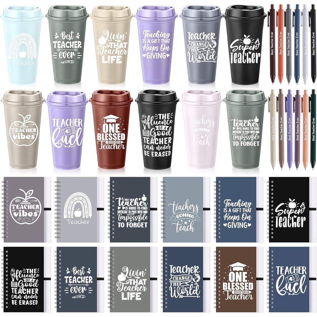 Set Regalo Lemonroad 36 Piezas Tazas Cuadernos Lápices Profesor