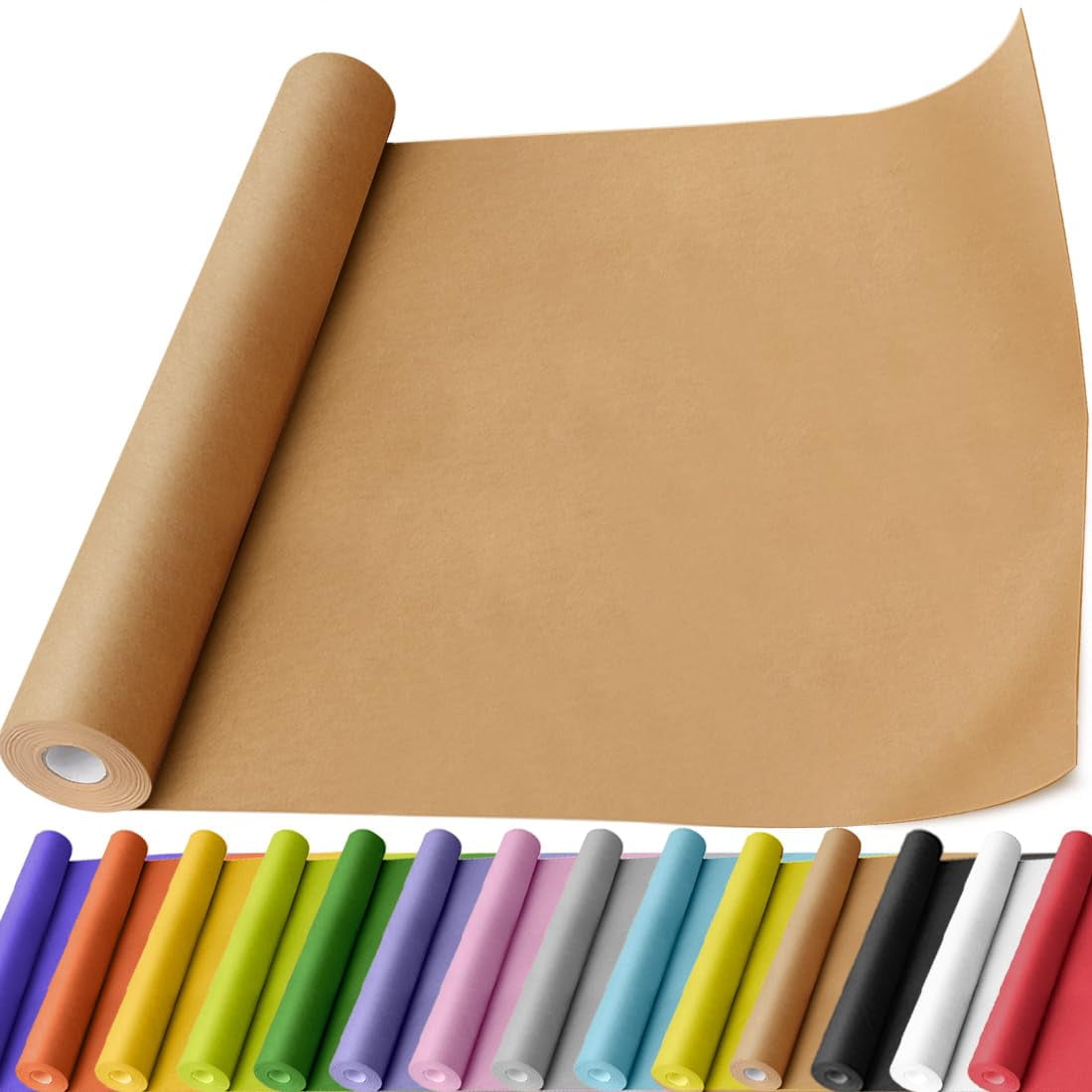 Ph Perkhomy - Rollo De Papel Kraft Perkhomy Brown, 17,5 Cm X 15 M, 70 G/m², 50 Libras