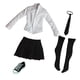 thumbnail image 2 of 1/6 Estudiante Uniforme Camisa Falda Zapatos De Lona Para Mujer De 12 "negro + Negro, 2 of 3
