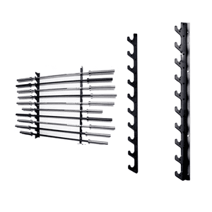 Linea Sport - Rack Metálico De Pared Para 10 Barras Olímpicas Y Preolímpicas