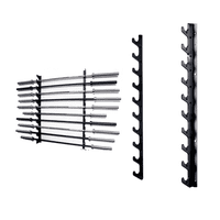 Linea Sport - Rack Metálico De Pared Para 10 Barras Olímpicas Y Preolímpicas