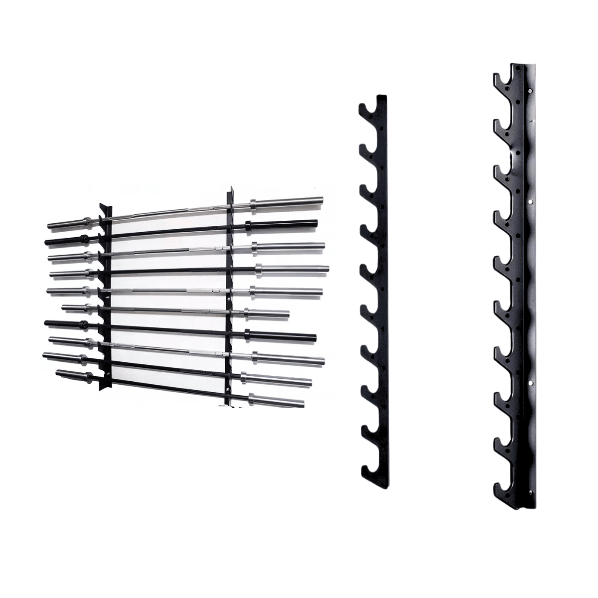 Linea Sport - Rack Metálico De Pared Para 10 Barras Olímpicas Y Preolímpicas