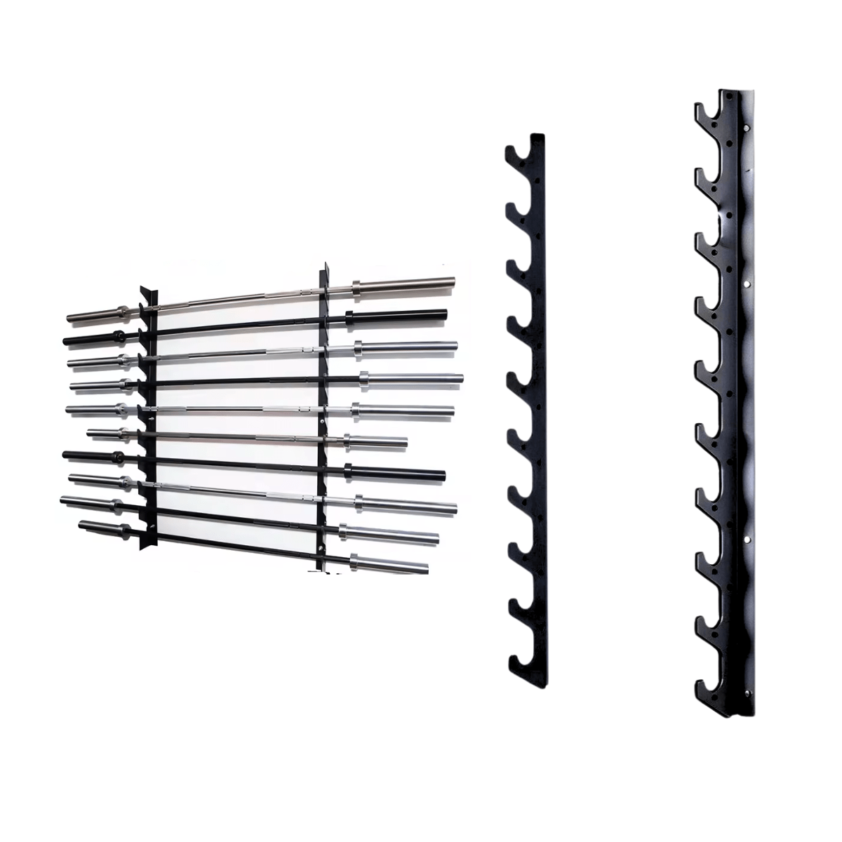 Linea Sport - Rack Metálico De Pared Para 10 Barras Olímpicas Y Preolímpicas