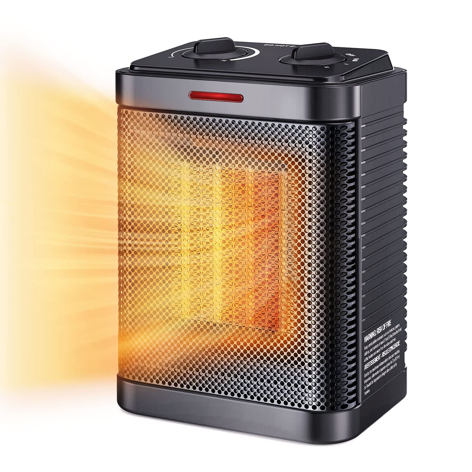 Calentador Space Heater Oprunsy De Cerámica Ptc De 1500 W Con Termostato De 3 Modos