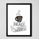 thumbnail image 1 of Cuadro Decorativo 35x45 Libros y un Buen Café Marco Negro, 1 of 2