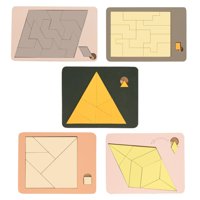 Bothyi - 5 Uds Juguetes Montessori Juguetes Rompecabezas Geométricos Para Niñas Niños Guardería