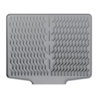 Magideal - Alfombrilla De Silicona Para Platos, Almohadilla, Evita La Acumulación De Agua, Almohadilla De Drenaje Resistente, Alfombrilla Escurridora Para Cajón Gris