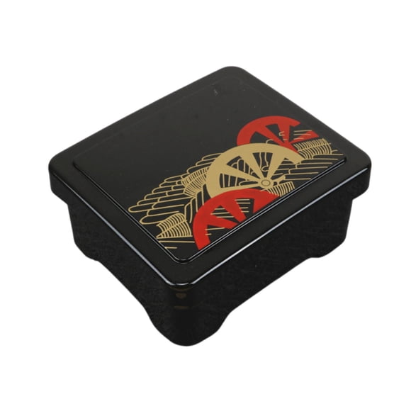 Caja De Bento Con Contenedor De Almacenamiento De Alimentos Tapa Donburi Box Para Trabajo De Bocadillo Patrón De La Rueda Para Acampar