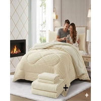 Mylhogar - Juego De Plumón Chiporro Más Sábana Polar Plaza Y Media Premium