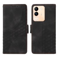 Carcasa Foxdock Vivo V29E De Cuero Pu, Diseño Acolchado Clásico, Protección Contra Caídas Y Rayones