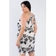 thumbnail image 3 of Vestido Básico Floral Negro Marfil de Talla Grande, 3 of 5