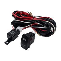 Ioensy - Arnés De Cableado De Interruptor De Luz De Trabajo Led, Kit De Fusibles De Relé De 40A Para Remolque De Coche, Conectar 2 Focos