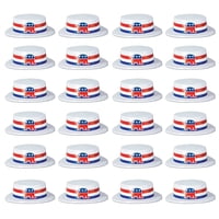 Desnatadores De Plástico Blancos Party Hats Beistle 66637 Con Banda Republicana