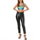 thumbnail image 2 of INSPIRE CHIC Top sin mangas para mujer U Neck Party Clubwear Holographic Shiny Metallic Crop Top Dark Purple L, 2 of 7