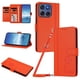 thumbnail image 1 of Funda Cartera Trébol para Motorola Edge 2025 5G con Ranuras Tarjetas y Carga Inalámbrica Naranja, 1 of 6