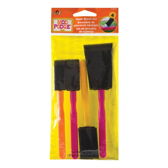 Juego de cepillos para decoupage Plaid Mod Podge con cerdas variadas